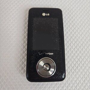 Vintage LG Chocolate Verizon Slide Phone Black Pre-Owned For Parts Not Tested No